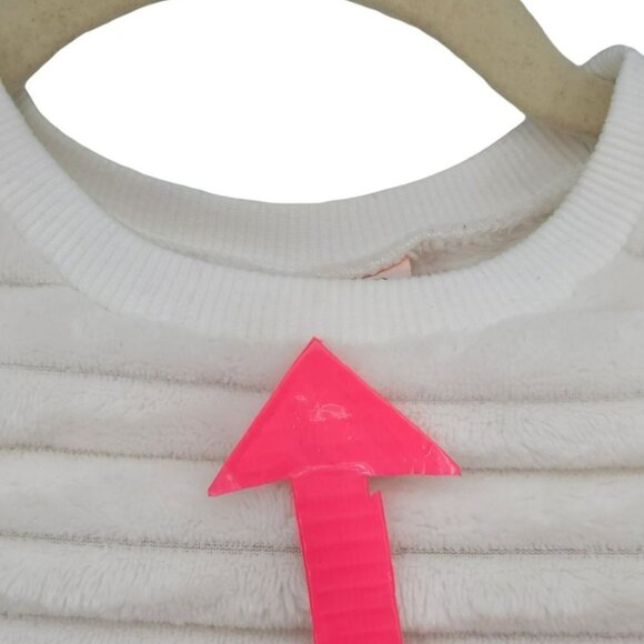 Juicy Couture Textured Furry White Fleece Sweatshirt Girls 4T - Picture 3 of 7